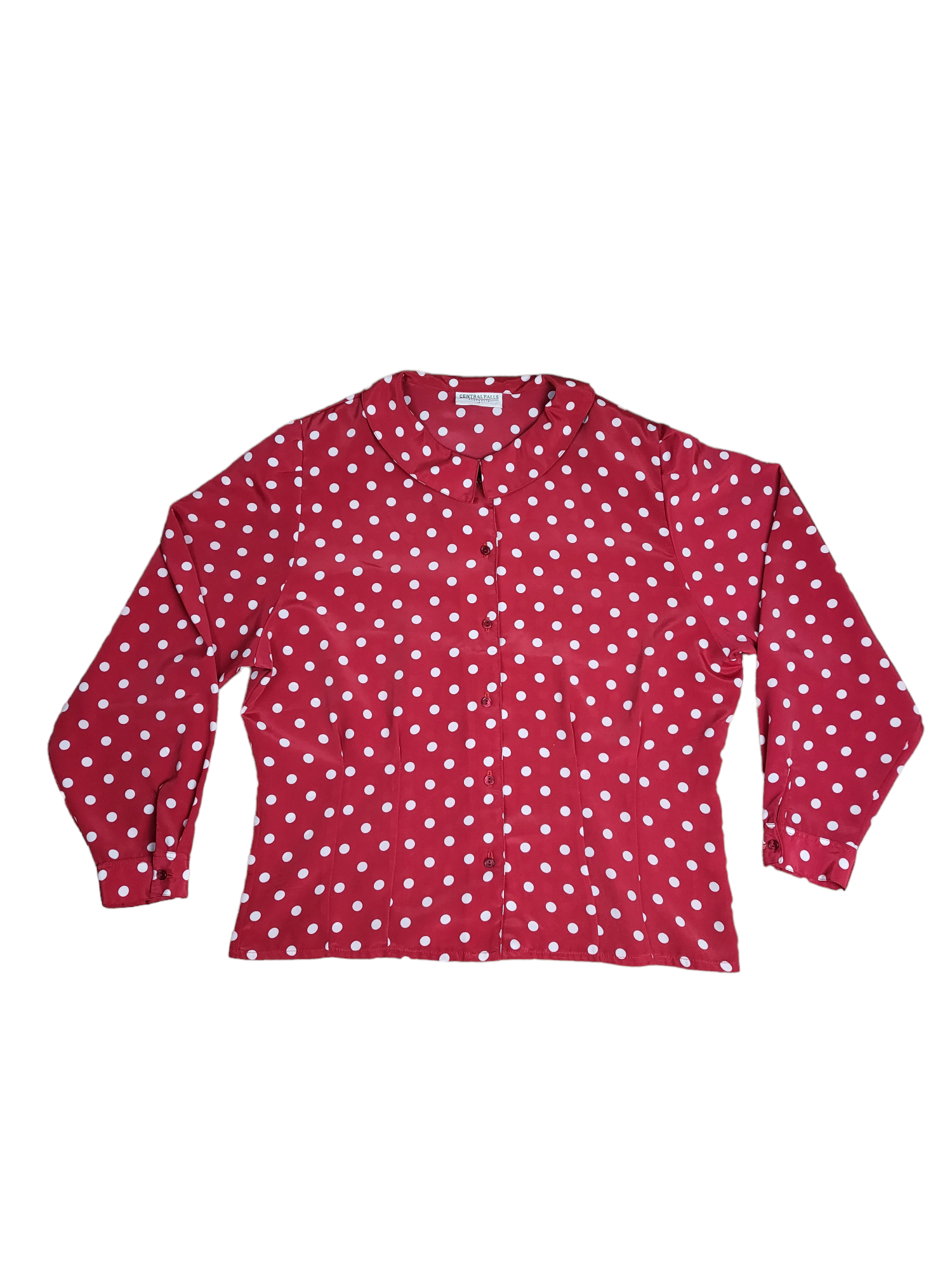 Vintage Red and White Polka Dot Shirt Size 10