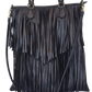 Black Fringe Handbag, front