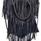Black Fringe Handbag