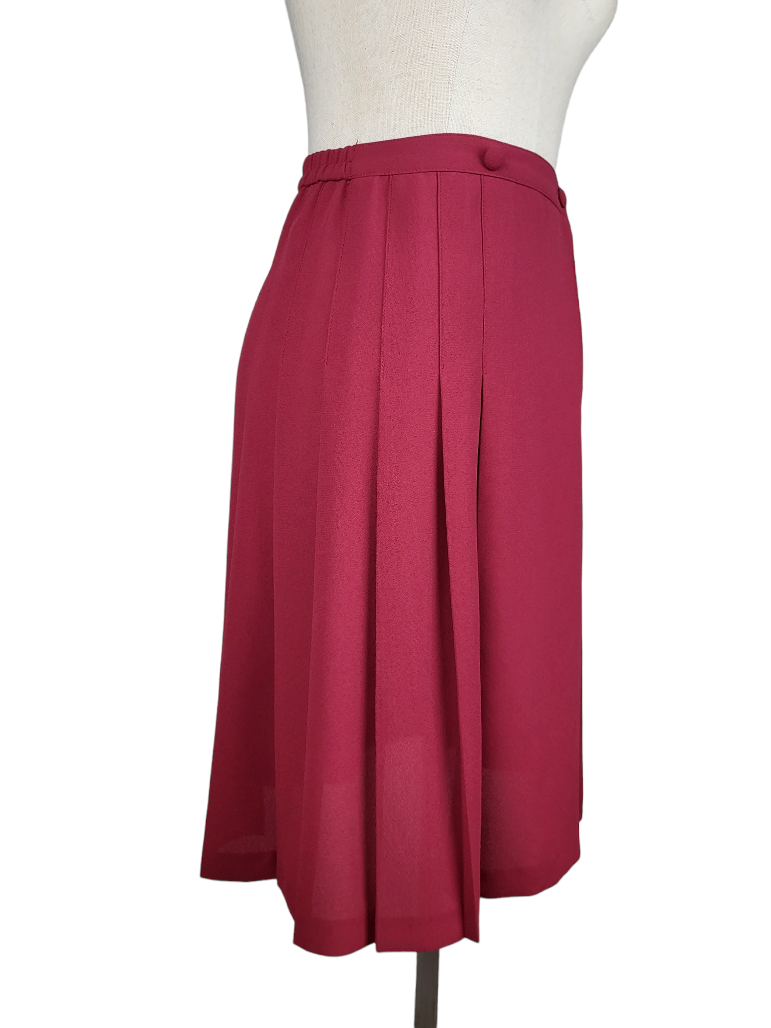 Retro pink pleated skirt cheap